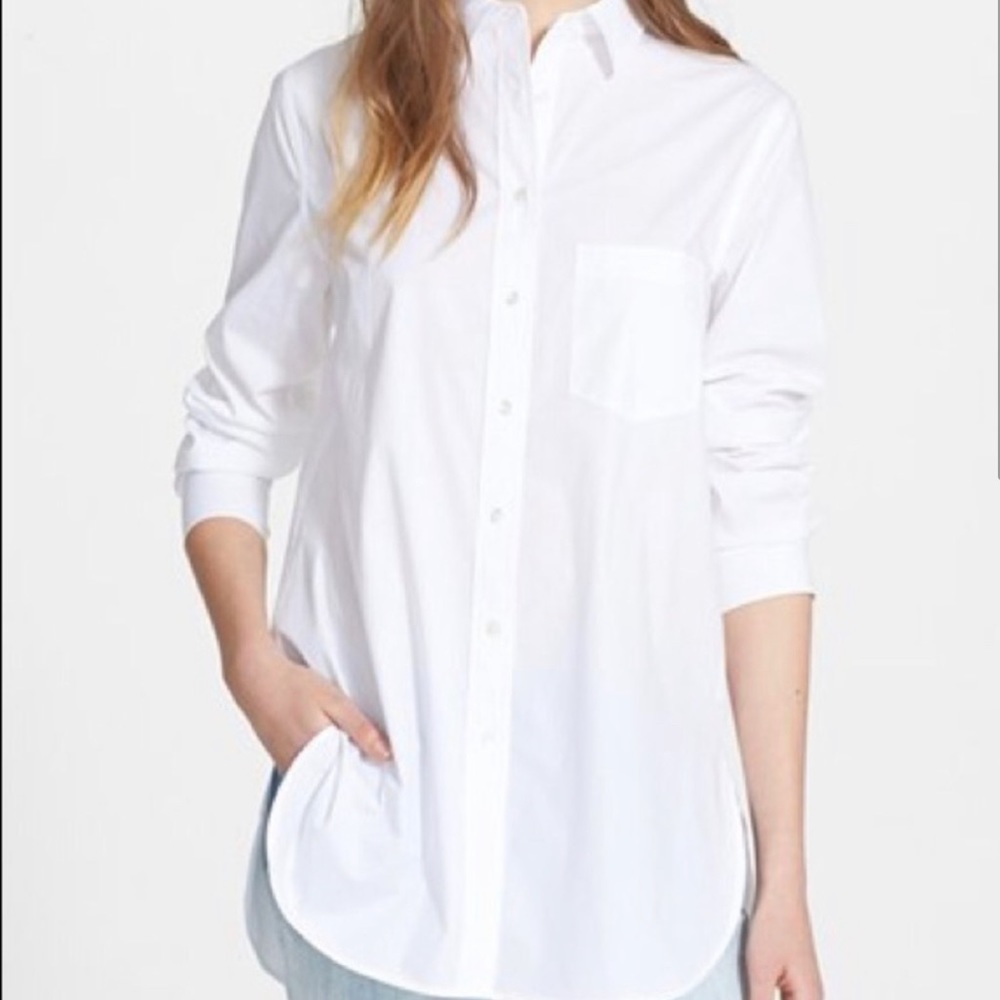 Vince Cotton Poplin Button Down Shirt